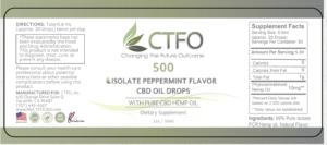 cbd isolate product label 500mg